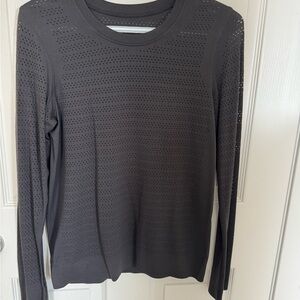 lululemon athletica Black Perforated Long Sleeve Top
